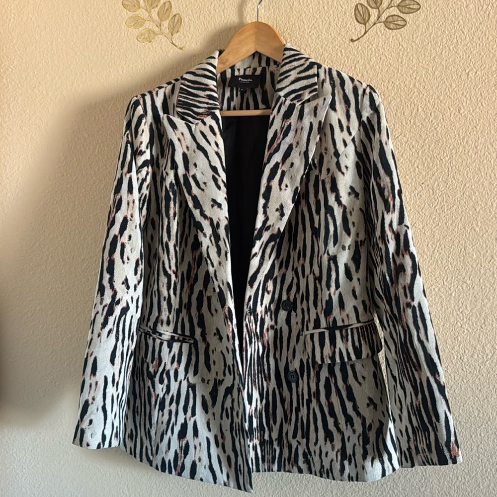 Pomelo Animal Print Blazer